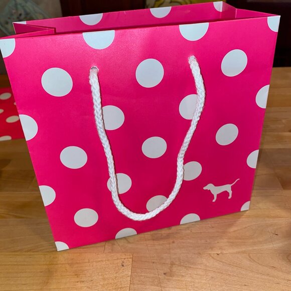 VS PINK tiny mini dog hot pink monogram emblems print + FREE reward, gift bag - Picture 7 of 7